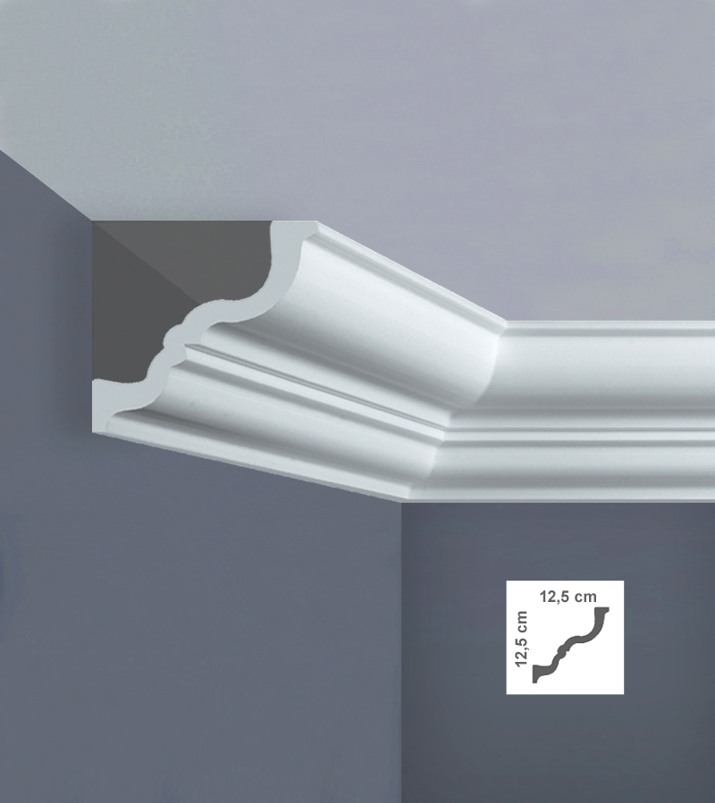 cornice in polistirolo 12,5 x 12,5