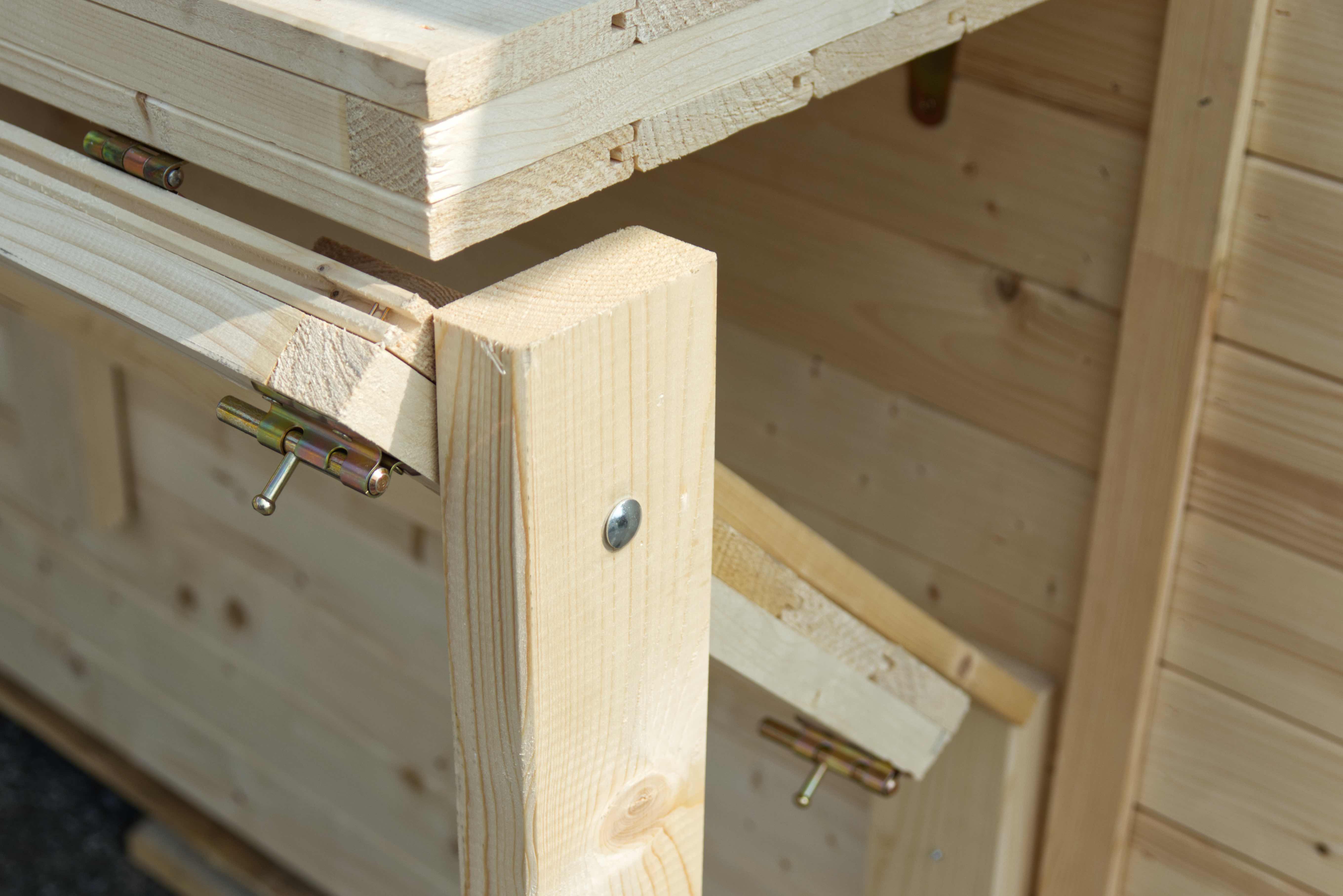 Casetta in legno di abete naturale grezzo non trattato CHIOSCO MIAMI 310*300