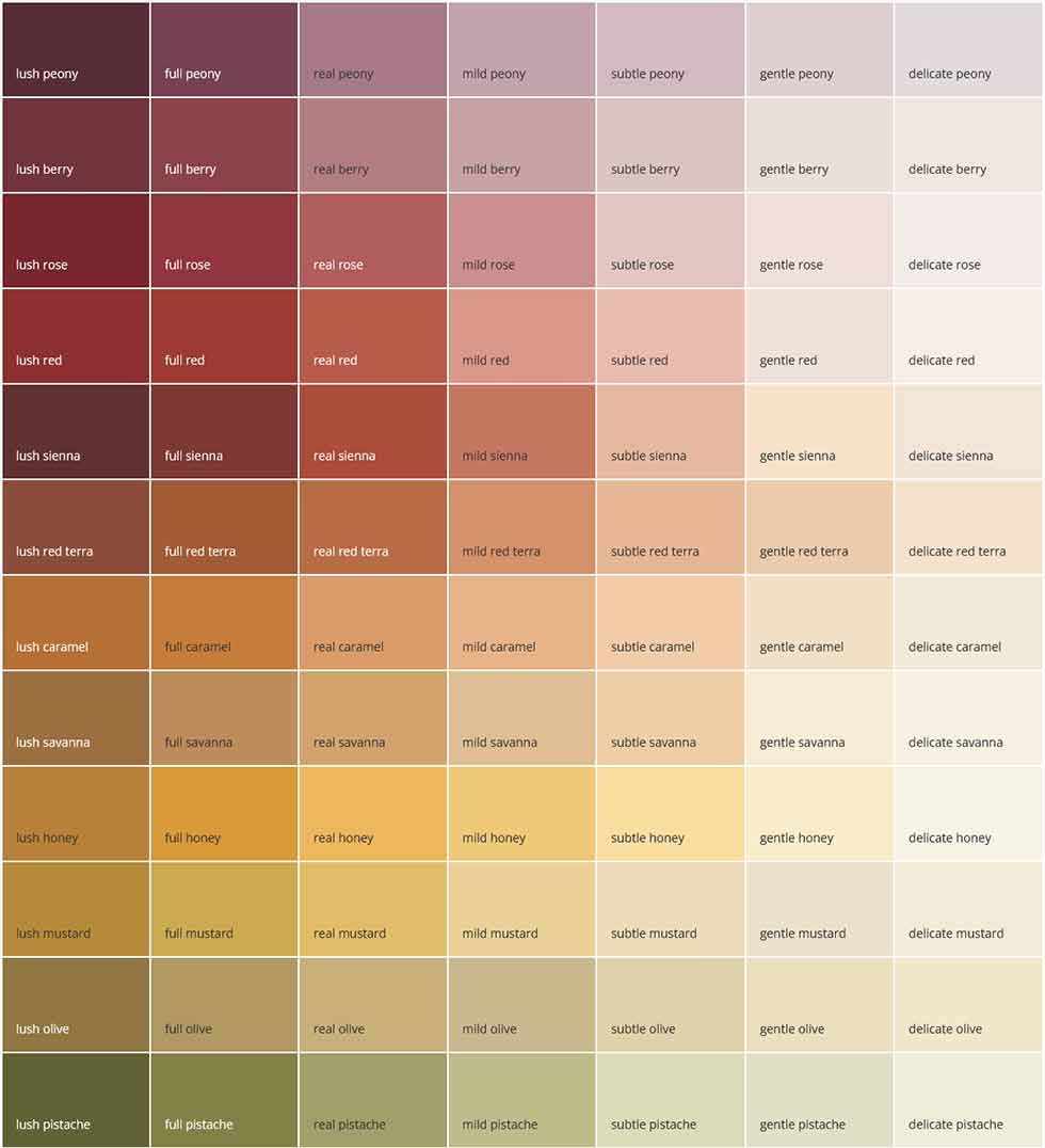mazzetta Colour Wall colori caldi